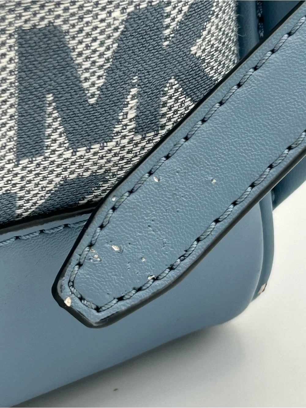 Michael Kors Light Blue Brooklyn Monogram Backpack